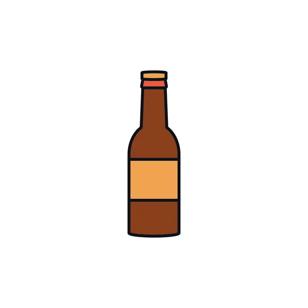 Pivní oslava party line výplň design — Stockový vektor