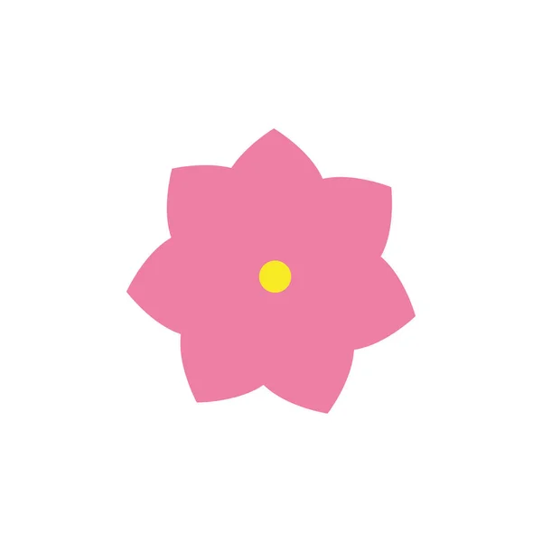İzole çiçek simgesi düz tasarım — Stok Vektör