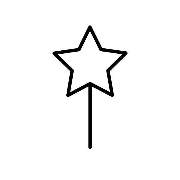 Star five pointed line style icon — Stock Vector