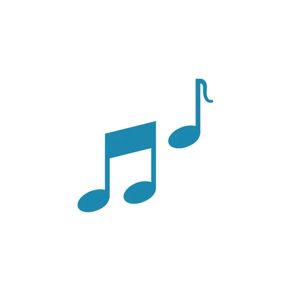 Music note icône de style plat — Image vectorielle