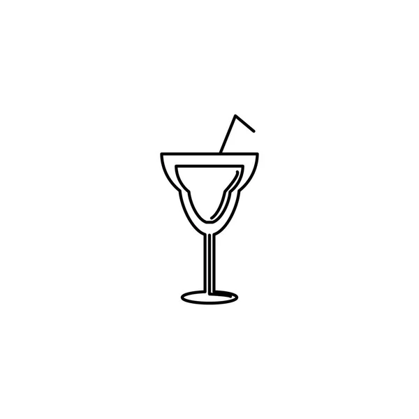 Isolated cocktail glass cup icon line design — Stockvektor