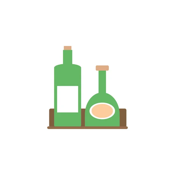 Design plano de ícone de garrafas isoladas —  Vetores de Stock