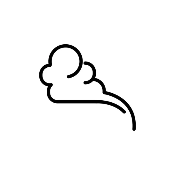 Blåser ånga moln komisk rök linje stil — Stock vektor