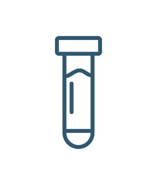 Kimya test tüpü araştırma çizgisi biçimi simgesi