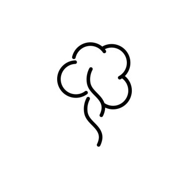 Buhar bulutu duman çizgisi tarzı üflüyor