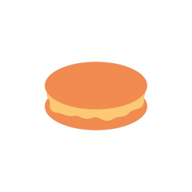 İzole edilmiş tatlı kurabiye simgesi düz tasarım