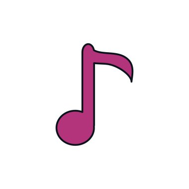 note musical celebration party line fill design