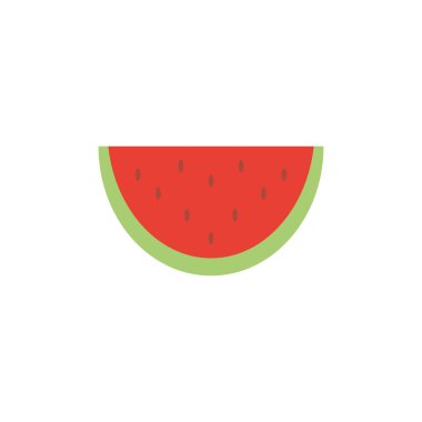 İzole edilmiş karpuz simgesi düz tasarım