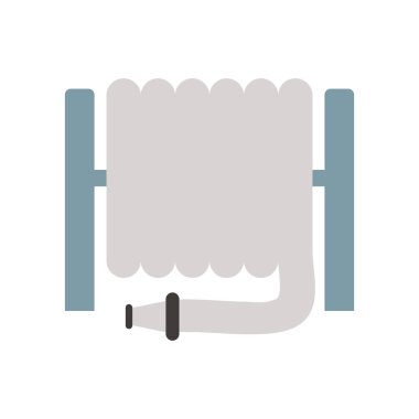 yangın hortumu düz biçim simgesi