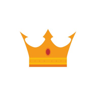 medieval queen crown flat style icon