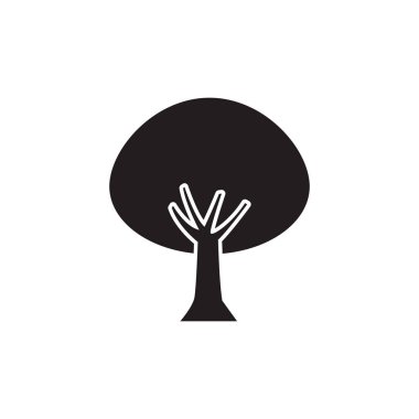 Yapraksı ağaç doğal siluet tarzı