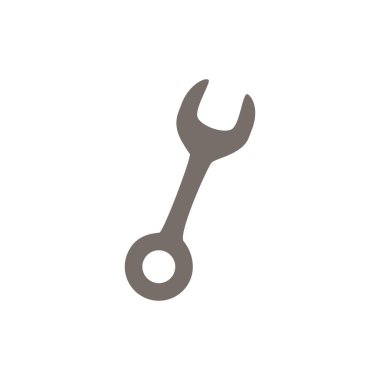 İzole edilmiş İngiliz anahtarı düz tasarımı