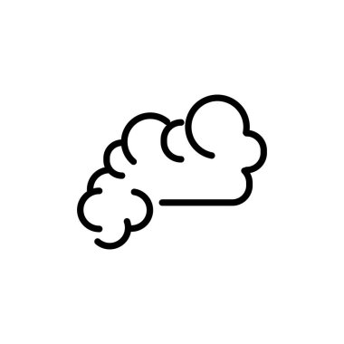 Buhar bulutu duman çizgisi tarzı üflüyor