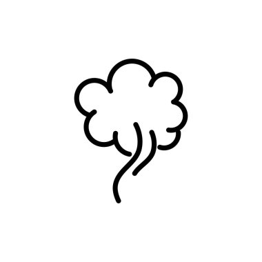 Buhar bulutu duman çizgisi tarzı üflüyor