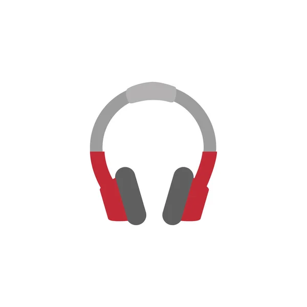 Earphones music flat style icon — Image vectorielle