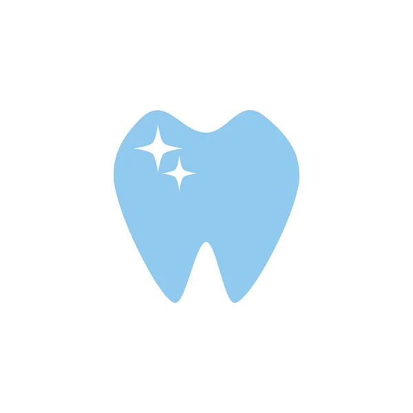 Isolated blue tooth icon flat design — Stock Vector