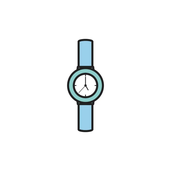 Un icono de reloj aislado llena el diseño — Vector de stock