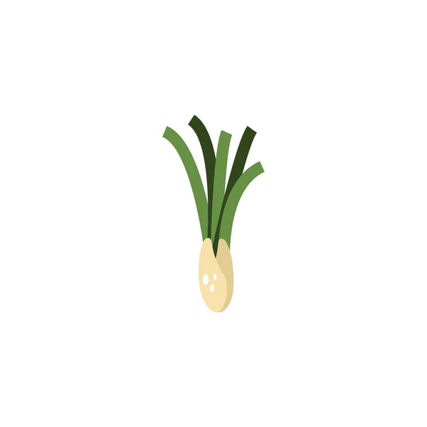 Grönsaker purjolök platt stil ikon — Stock vektor