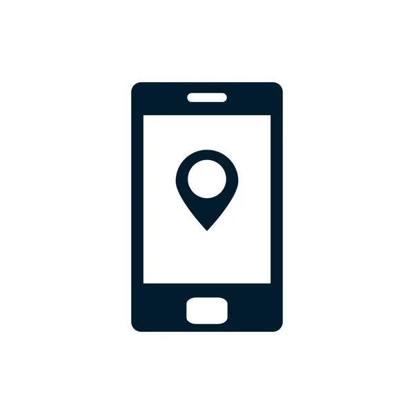 Isolated gps mark y smartphone flat design. — Vector de stock