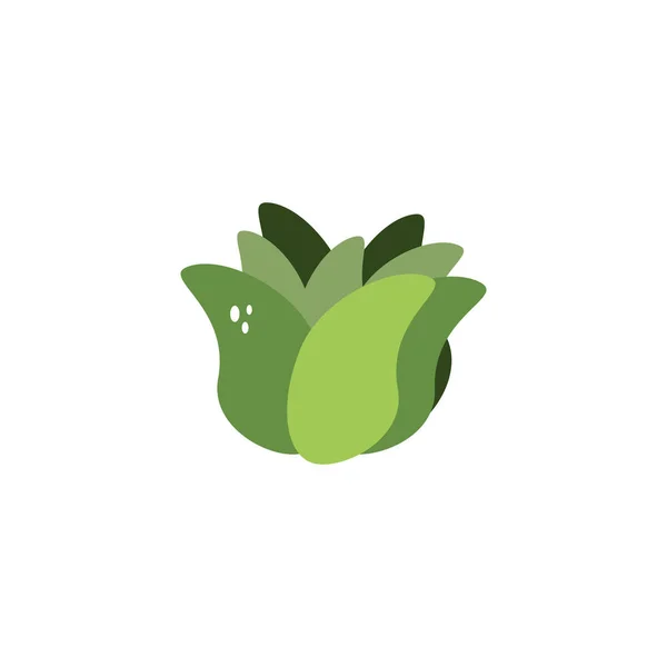 Icono de la lechuga vegetal al estilo plano — Vector de stock