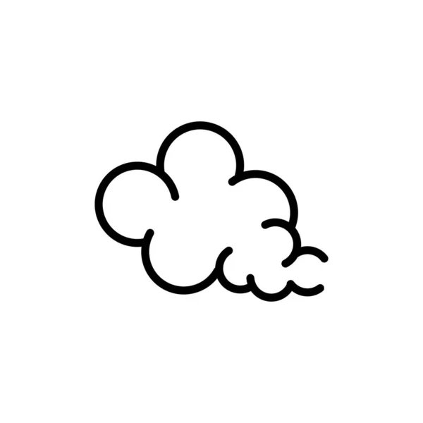 Sopla el estilo de la línea de humo cómico de nubes de vapor. — Vector de stock