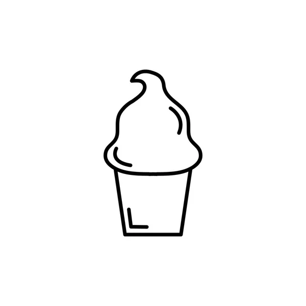 Isolated sweet muffin icon line design — стоковый вектор