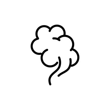 Buhar bulutu duman çizgisi tarzı üflüyor