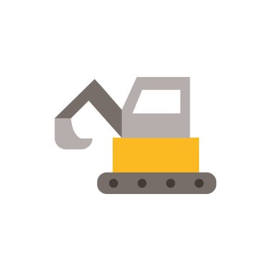 İzole edilmiş tekerlek yükleyicisi düz tasarım