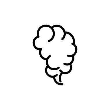 Buhar bulutu duman çizgisi tarzı üflüyor