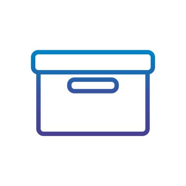 cardboard box office line gradient design