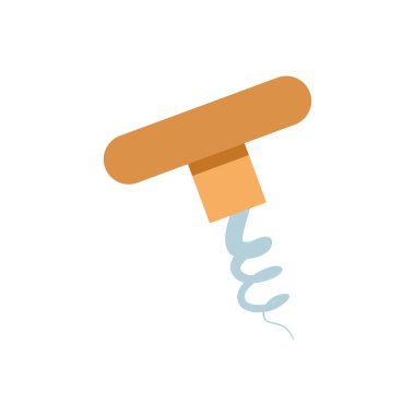 wine corkscrew flat style icon