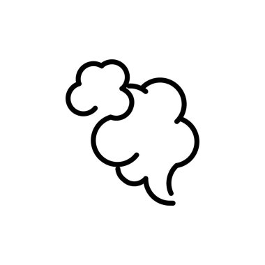 Buhar bulutu duman çizgisi tarzı üflüyor