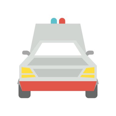 Isolated ambulance car icon flat design