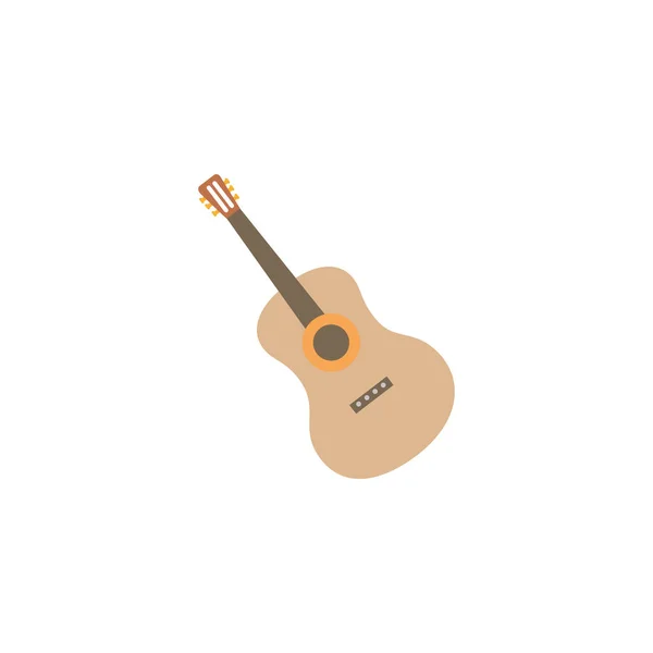 Guitarra música plana icono de estilo — Archivo Imágenes Vectoriales