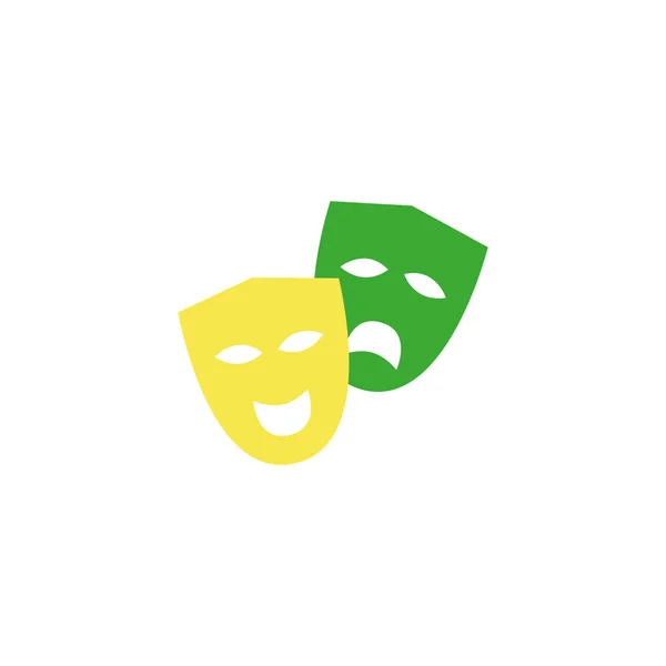 Izolowane maski teatralne płaski design — Wektor stockowy