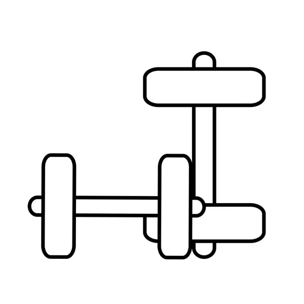 Sport halters lijn stijl pictogram — Stockvector