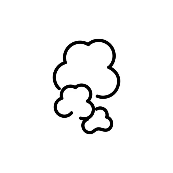 Wieje para chmura komiks dym linia styl — Wektor stockowy