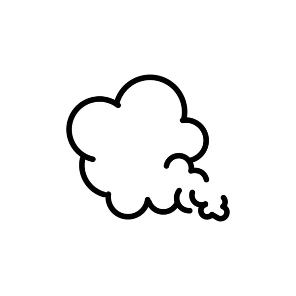 Blows steam cloud comic smoke line style — Stock Vector