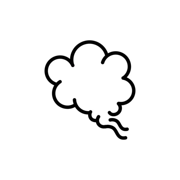 吹蒸汽云漫画烟线条风格 — 图库矢量图片