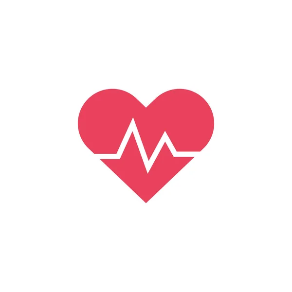 Diseño plano de iconos aislados del corazón médico — Vector de stock