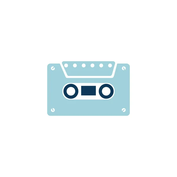 Cassette music detailed style icon — Stockvektor