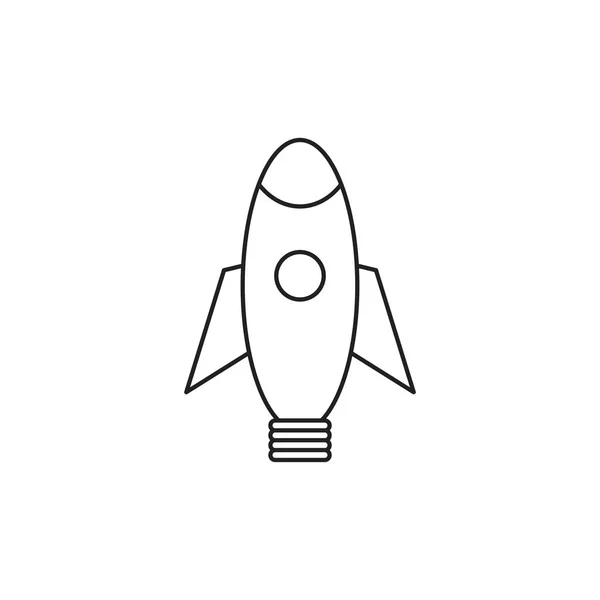 Toy startup rocket line style icon — 스톡 벡터
