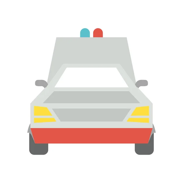 Isolated ambulance car icon flat design — стоковый вектор