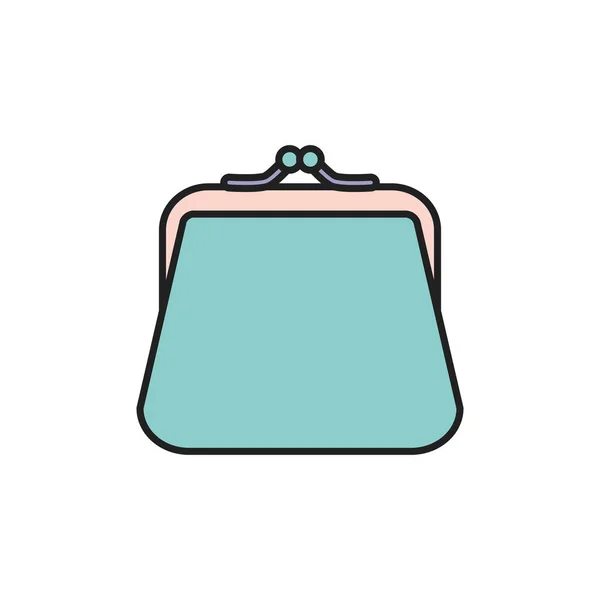 Izolowany wzór wypełniacza ikony torebki — Wektor stockowy