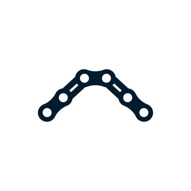 Isolated cycling chain icon flat design