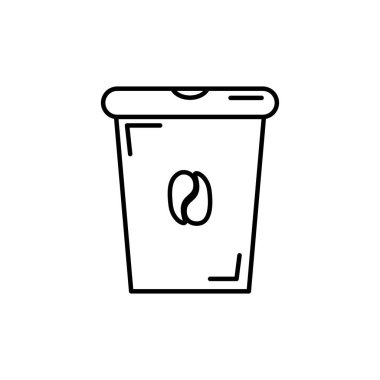 İzole kahve kupası simgesi çizimi