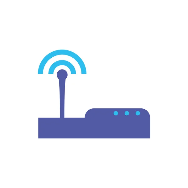 Digital wifi icon flat design — Stock Vector