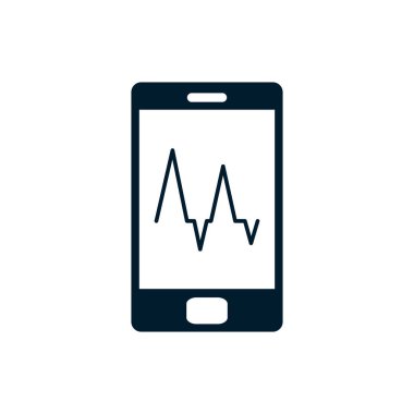 İzole edilmiş spor salonu akıllı telefon düz tasarımı