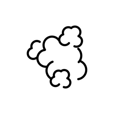 Buhar bulutu duman çizgisi tarzı üflüyor