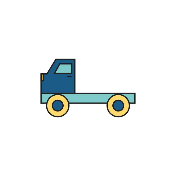 Brinquedo caminhão preencher ícone de estilo — Vetor de Stock